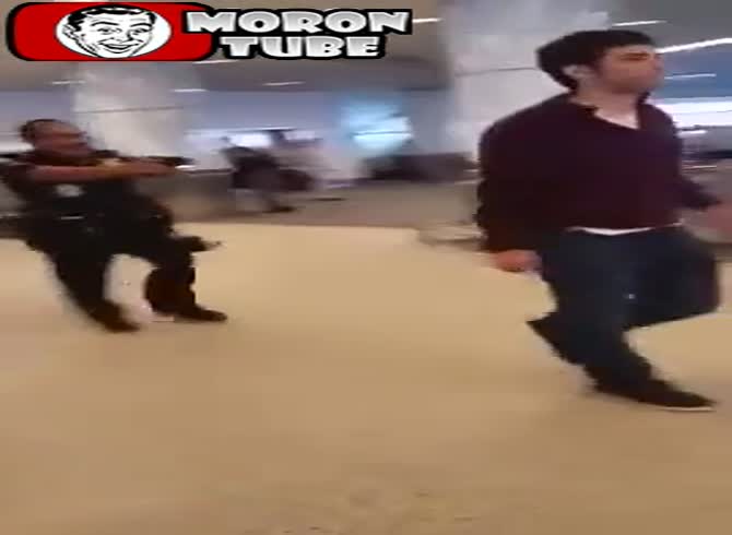 Video :He has a terrible outcome when he refuses to halt at an airport checkpoint!